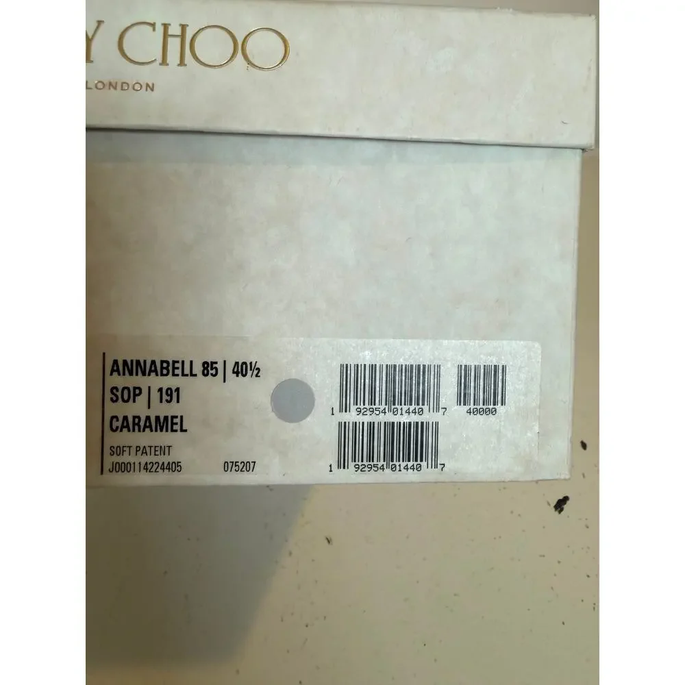 NWB Jimmy Choo Annabell 85 Leather Pumps Caramel Womens Size 40.5